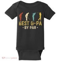 Funny Best GPa By Par Father's Day Gifts Golf Baby Bodysuit thumb 0