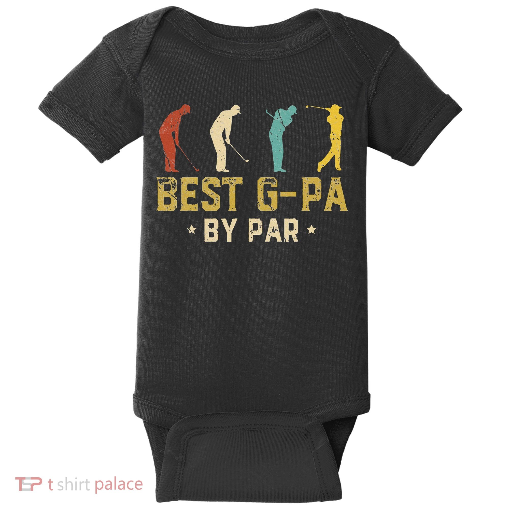 Funny Best GPa By Par Father's Day Gifts Golf Baby Bodysuit