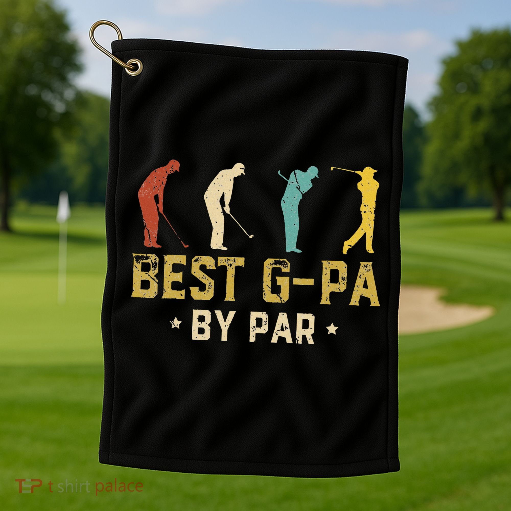 Funny Best GPa By Par Father's Day Gifts Golf Golf Towel