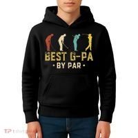 Funny Best GPa By Par Father's Day Gifts Golf Kids Hoodie thumb 4