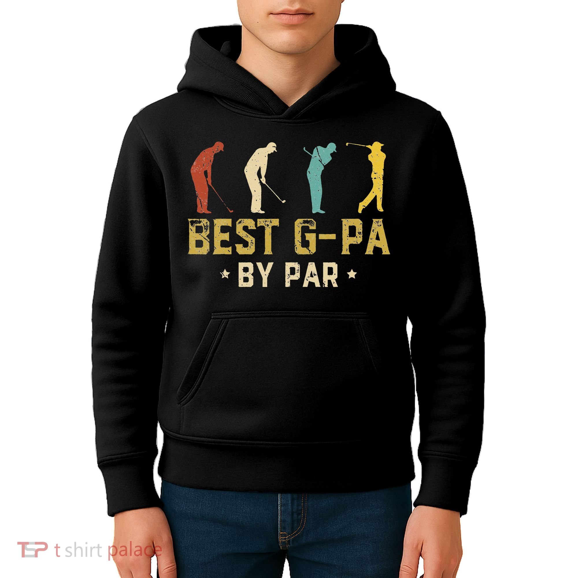 Funny Best GPa By Par Father's Day Gifts Golf Kids Hoodie