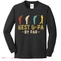 Funny Best GPa By Par Father's Day Gifts Golf Kids Long Sleeve Shirt thumb 0
