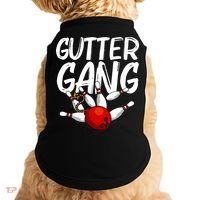 Funny Bowling Gift For Men Women Cool Gutter Gang Bowlers Doggie Tank thumb 0