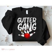 Funny Bowling Gift For Men Women Cool Gutter Gang Bowlers Sweatshirt thumb 2