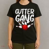 Funny Bowling Gift For Men Women Cool Gutter Gang Bowlers T-Shirt thumb 4