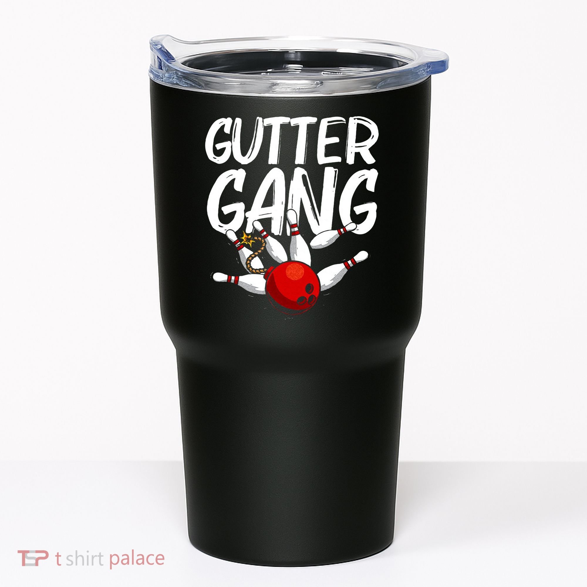 Funny Bowling Gift For Men Women Cool Gutter Gang Bowlers Tumbler