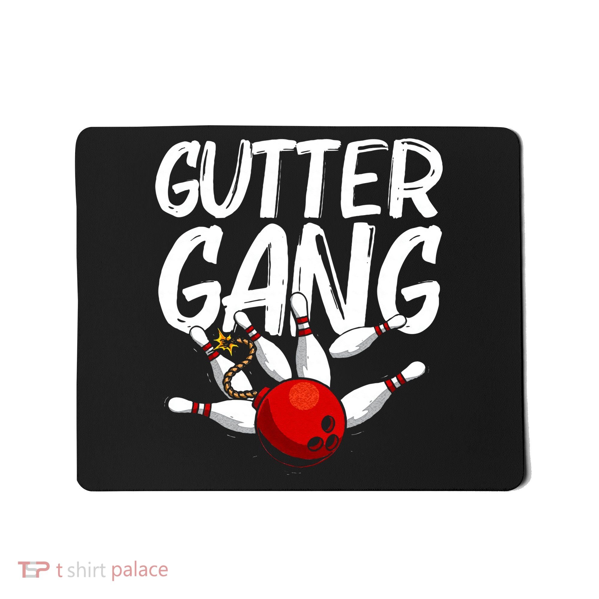 Funny Bowling Gift For Men Women Cool Gutter Gang Bowlers Mousepad