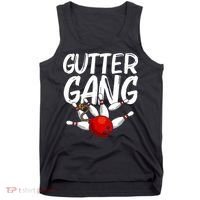Funny Bowling Gift For Men Women Cool Gutter Gang Bowlers Tank Top thumb 0