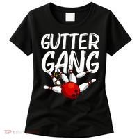 Funny Bowling Gift For Men Women Cool Gutter Gang Bowlers Women's T-Shirt thumb 0