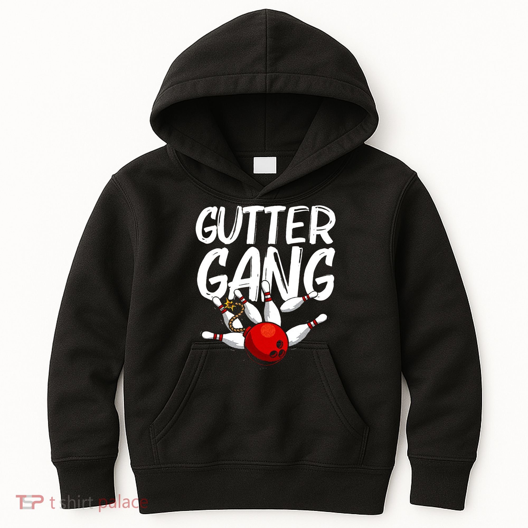 Funny Bowling Gift For Men Women Cool Gutter Gang Bowlers Kids Hoodie