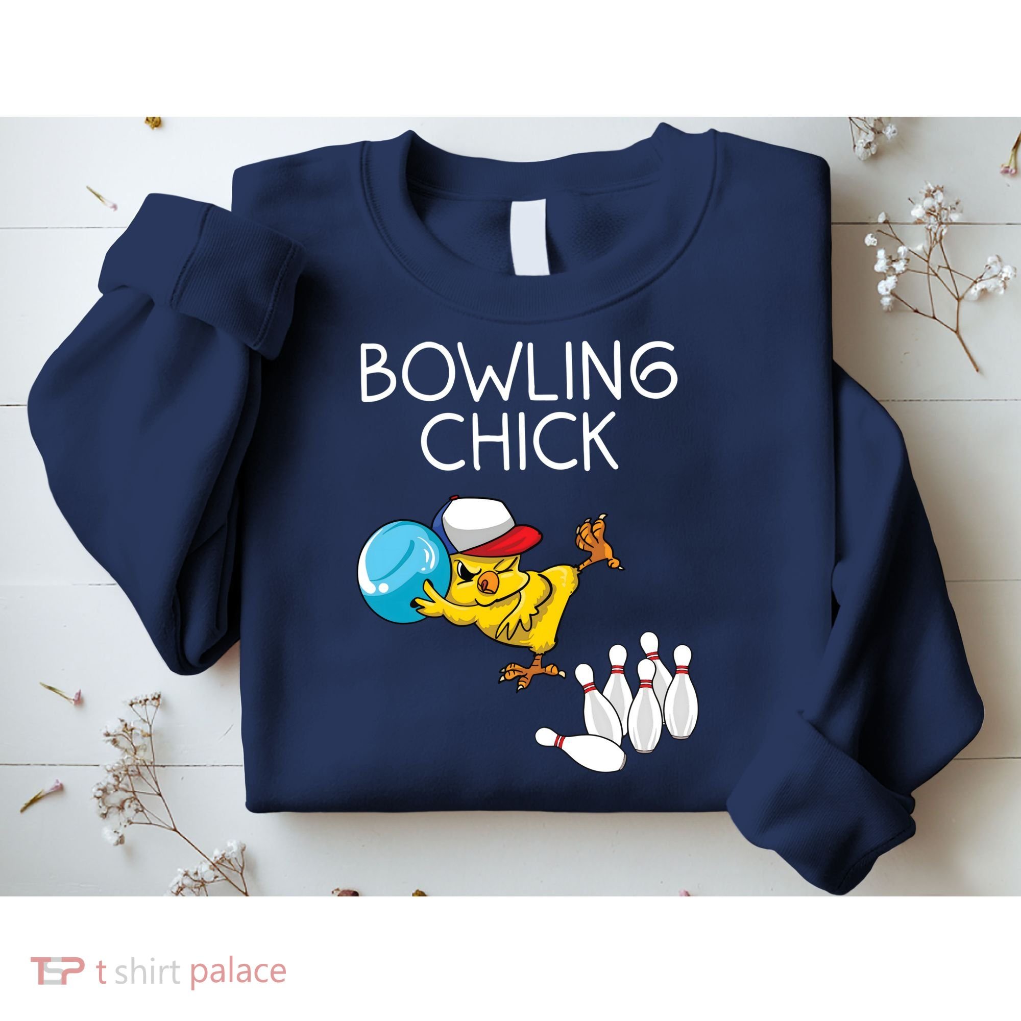 Funny Bowling Gift Women Cute Bowling Chick Sports Athlete Sweatshirt