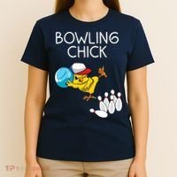 Funny Bowling Gift Women Cute Bowling Chick Sports Athlete T-Shirt thumb 4