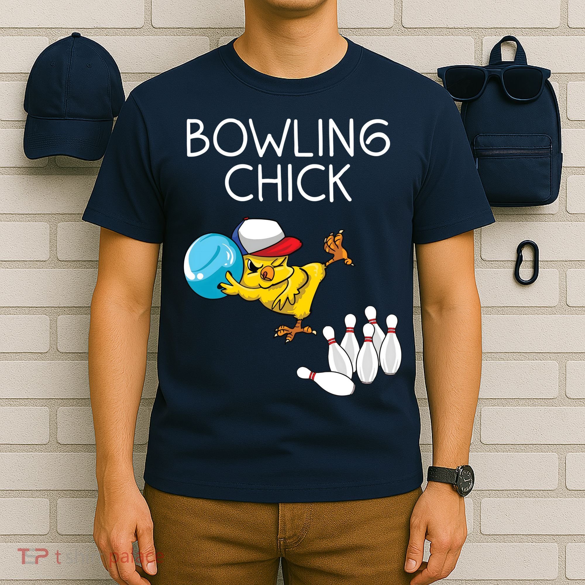 Funny Bowling Gift Women Cute Bowling Chick Sports Athlete T-Shirt