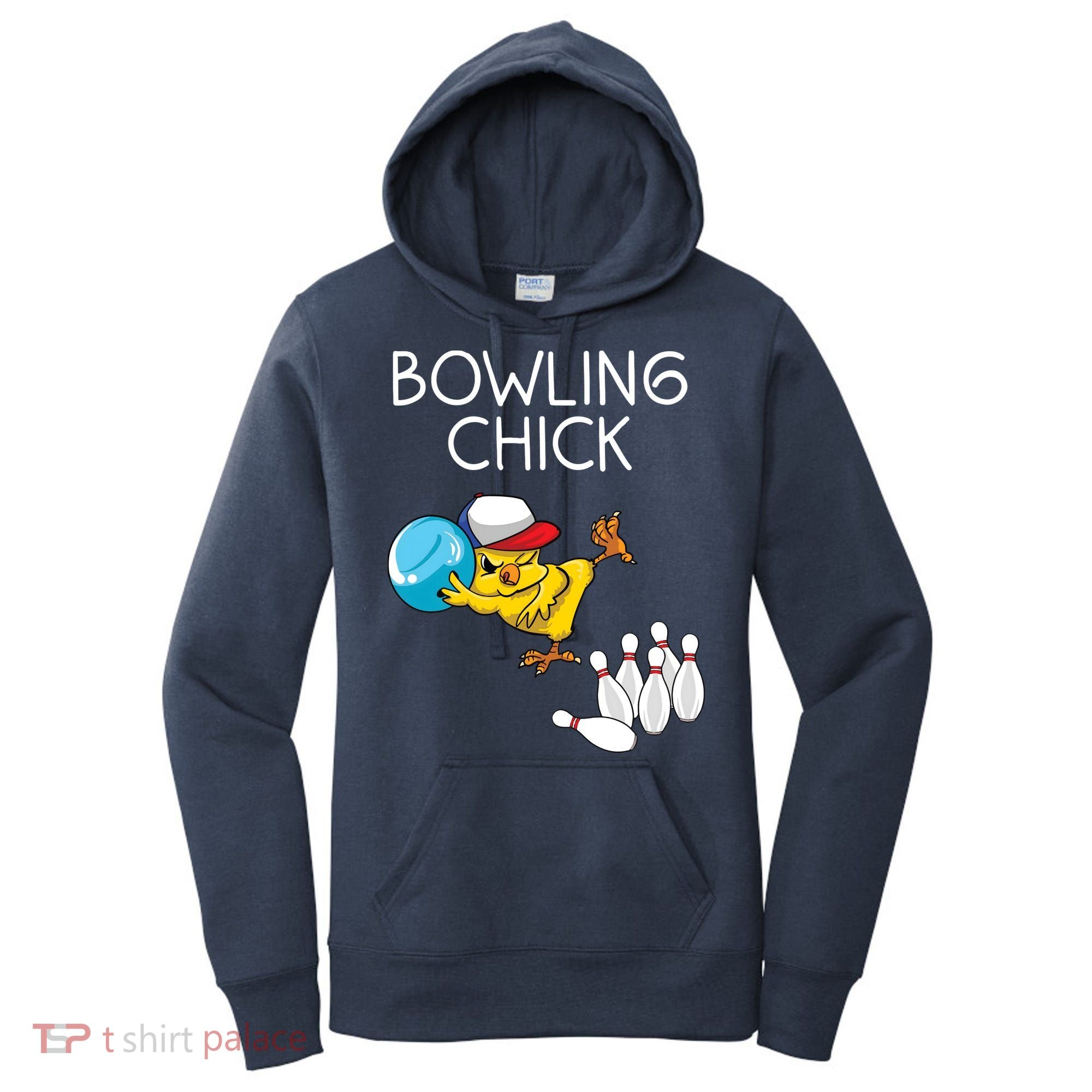 Funny Bowling Gift Women Cute Bowling Chick Sports Athlete Women's Hoodie