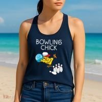 Funny Bowling Gift Women Cute Bowling Chick Sports Athlete Women's Tank Top thumb 2