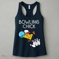 Funny Bowling Gift Women Cute Bowling Chick Sports Athlete Women's Tank Top thumb 3