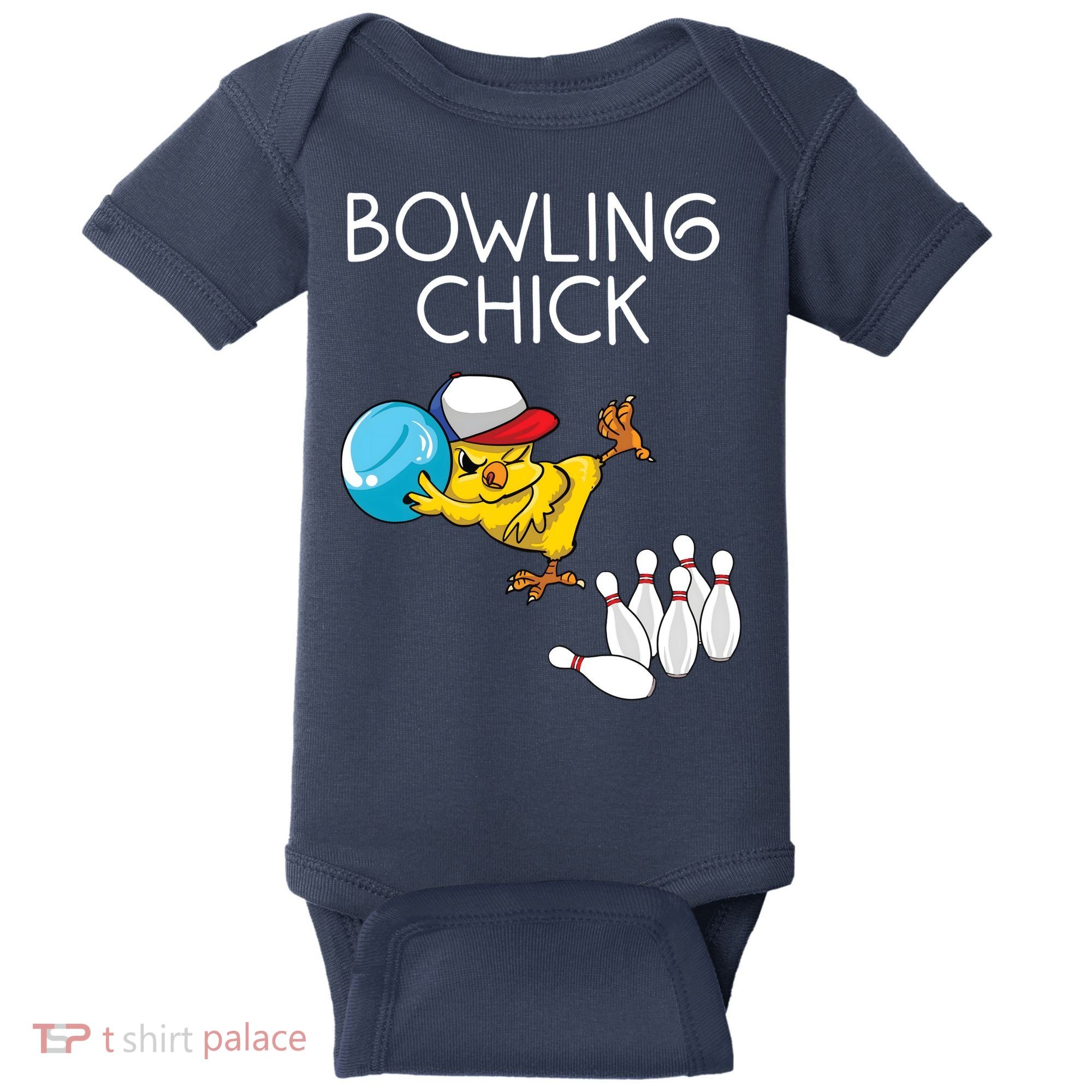 Funny Bowling Gift Women Cute Bowling Chick Sports Athlete Baby Bodysuit