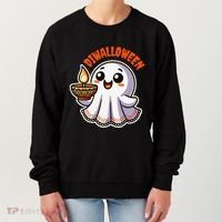 Fun Boo Ghost Lantern Diwali Deepavali Halloween Diwalloween Women's Sweatshirt thumb 0