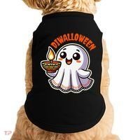 Fun Boo Ghost Lantern Diwali Deepavali Halloween Diwalloween Doggie Tank thumb 0