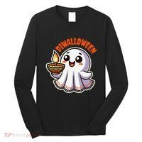 Fun Boo Ghost Lantern Diwali Deepavali Halloween Diwalloween Long Sleeve Shirt thumb 0
