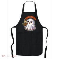 Fun Boo Ghost Lantern Diwali Deepavali Halloween Diwalloween Apron thumb 0