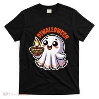 Fun Boo Ghost Lantern Diwali Deepavali Halloween Diwalloween T-Shirt thumb 0