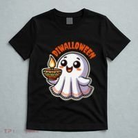 Fun Boo Ghost Lantern Diwali Deepavali Halloween Diwalloween T-Shirt thumb 5