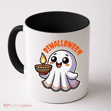 Fun Boo Ghost Lantern Diwali Deepavali Halloween Diwalloween Coffee Mug