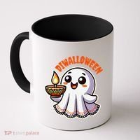 Fun Boo Ghost Lantern Diwali Deepavali Halloween Diwalloween Coffee Mug thumb 0