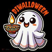 Fun Boo Ghost Lantern Diwali Deepavali Halloween Diwalloween Coffee Mug thumb 5