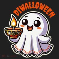 Fun Boo Ghost Lantern Diwali Deepavali Halloween Diwalloween Beanie thumb 2