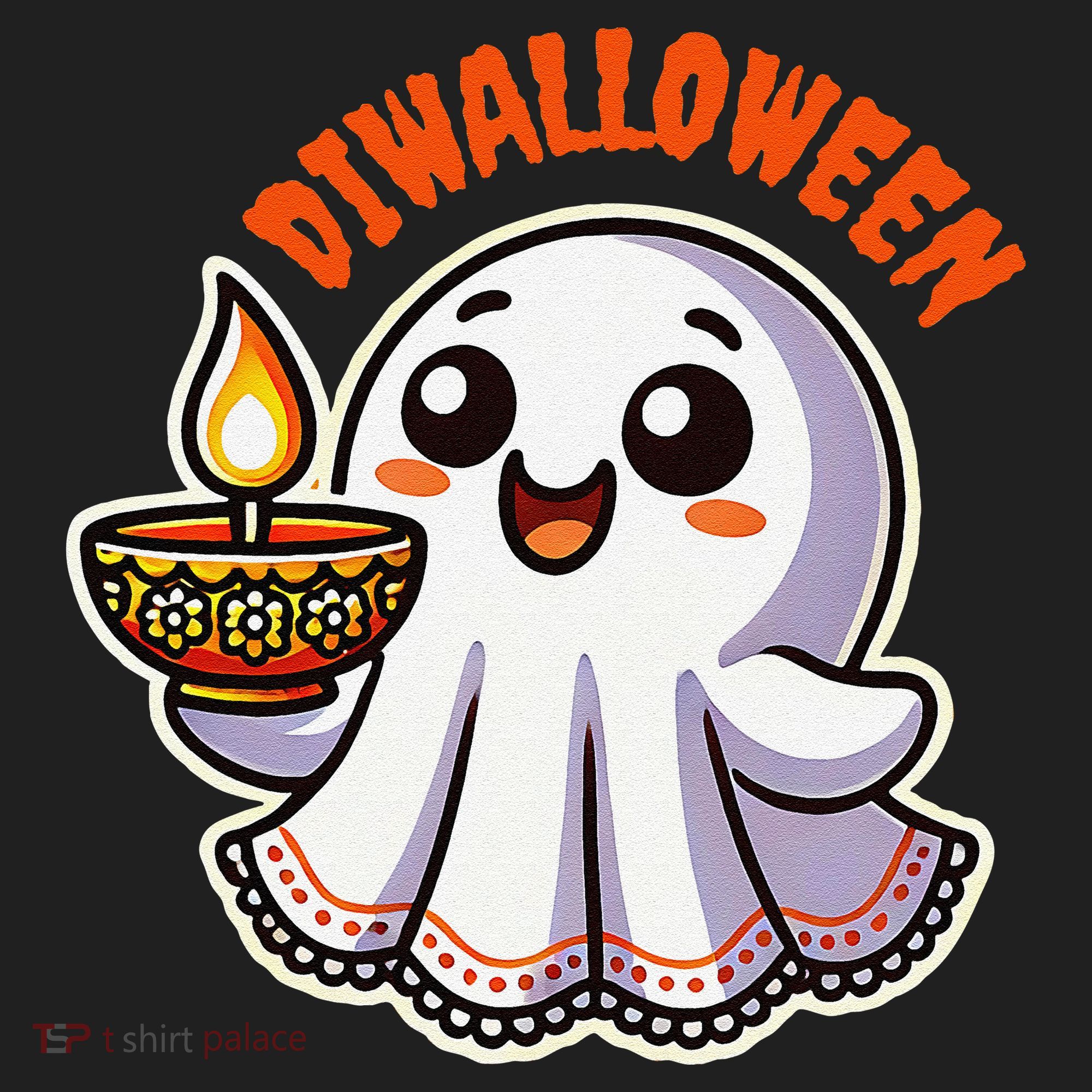 Fun Boo Ghost Lantern Diwali Deepavali Halloween Diwalloween Beanie