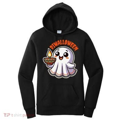 Fun Boo Ghost Lantern Diwali Deepavali Halloween Diwalloween Women's Hoodie