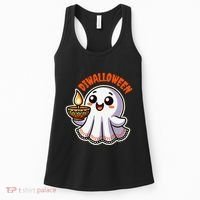 Fun Boo Ghost Lantern Diwali Deepavali Halloween Diwalloween Women's Tank Top thumb 0