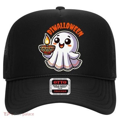 Fun Boo Ghost Lantern Diwali Deepavali Halloween Diwalloween Hat