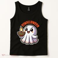 Fun Boo Ghost Lantern Diwali Deepavali Halloween Diwalloween Tank Top thumb 2