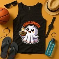Fun Boo Ghost Lantern Diwali Deepavali Halloween Diwalloween Tank Top thumb 4
