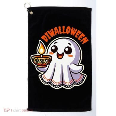 Fun Boo Ghost Lantern Diwali Deepavali Halloween Diwalloween Golf Towel