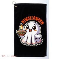 Fun Boo Ghost Lantern Diwali Deepavali Halloween Diwalloween Golf Towel thumb 0
