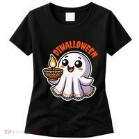 Fun Boo Ghost Lantern Diwali Deepavali Halloween Diwalloween Women's T-Shirt thumb 0
