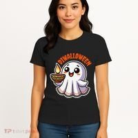 Fun Boo Ghost Lantern Diwali Deepavali Halloween Diwalloween Women's T-Shirt thumb 4