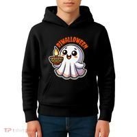 Fun Boo Ghost Lantern Diwali Deepavali Halloween Diwalloween Kids Hoodie thumb 4