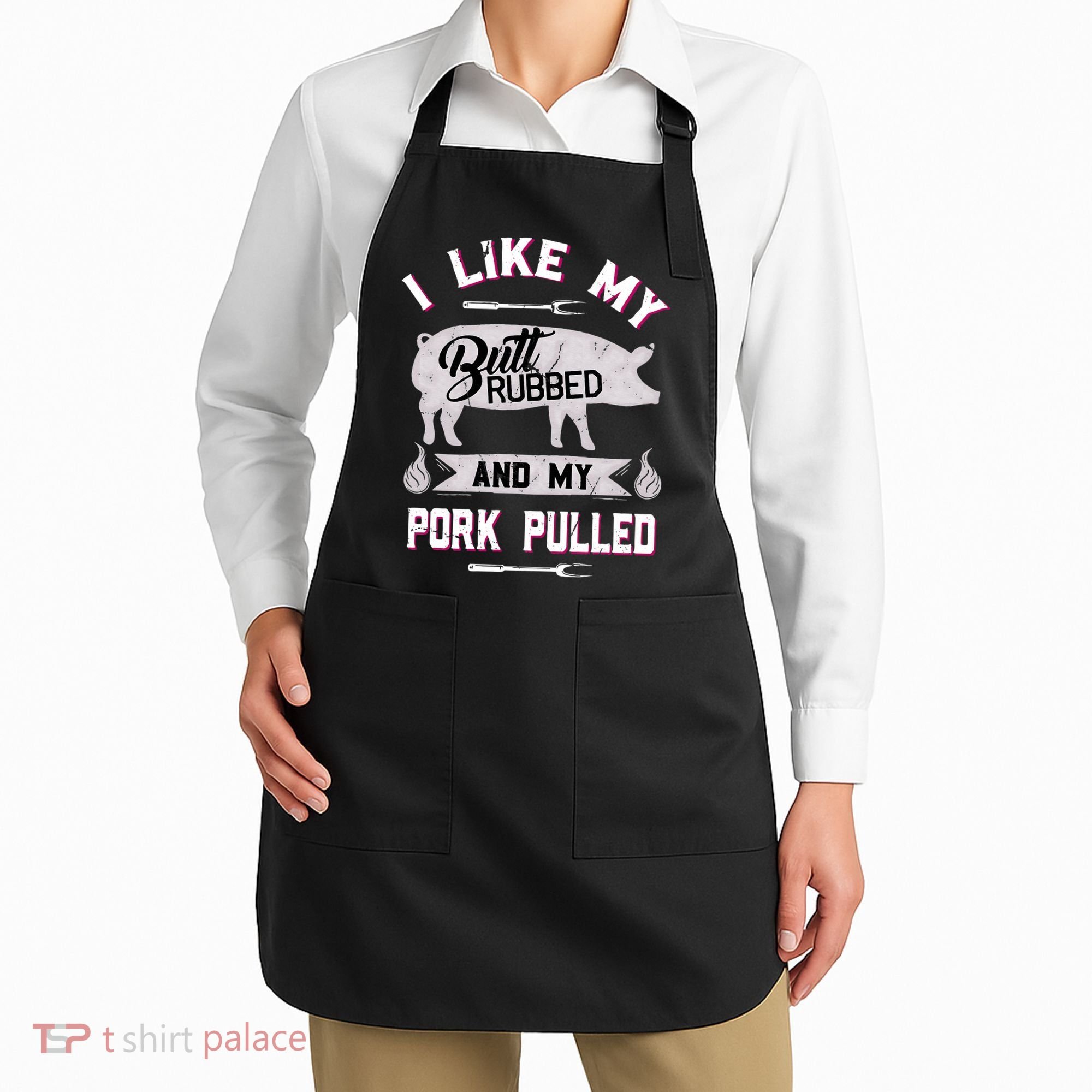 Funny BBQ Grilling Quote Pig Pulled Pork Apron