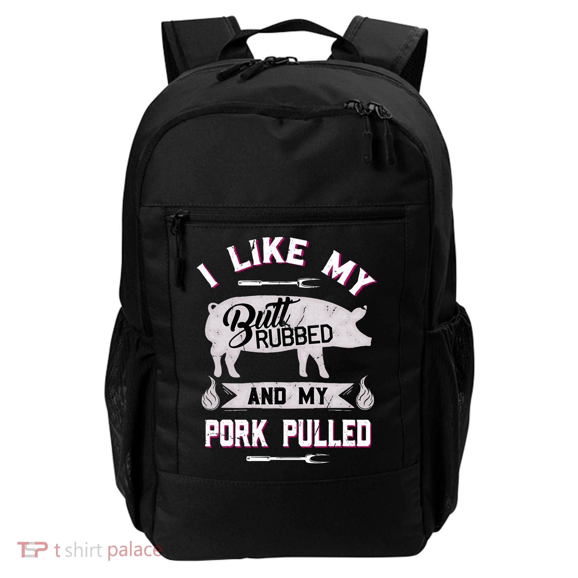 Funny BBQ Grilling Quote Pig Pulled Pork Backpack