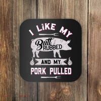 Funny BBQ Grilling Quote Pig Pulled Pork Coaster thumb 0