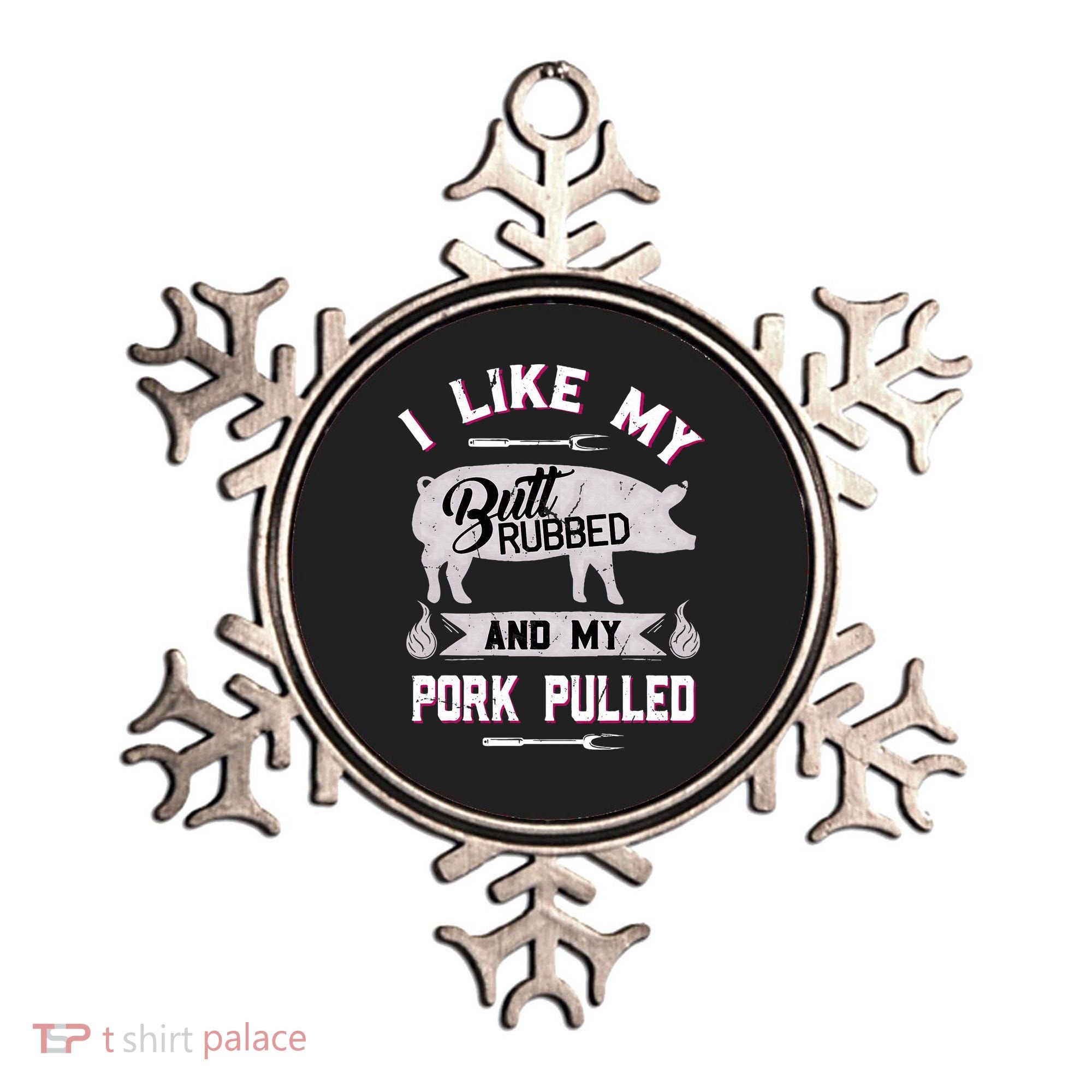 Funny BBQ Grilling Quote Pig Pulled Pork Ornament