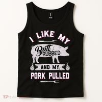 Funny BBQ Grilling Quote Pig Pulled Pork Tank Top thumb 2