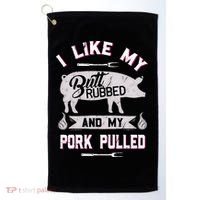 Funny BBQ Grilling Quote Pig Pulled Pork Golf Towel thumb 0