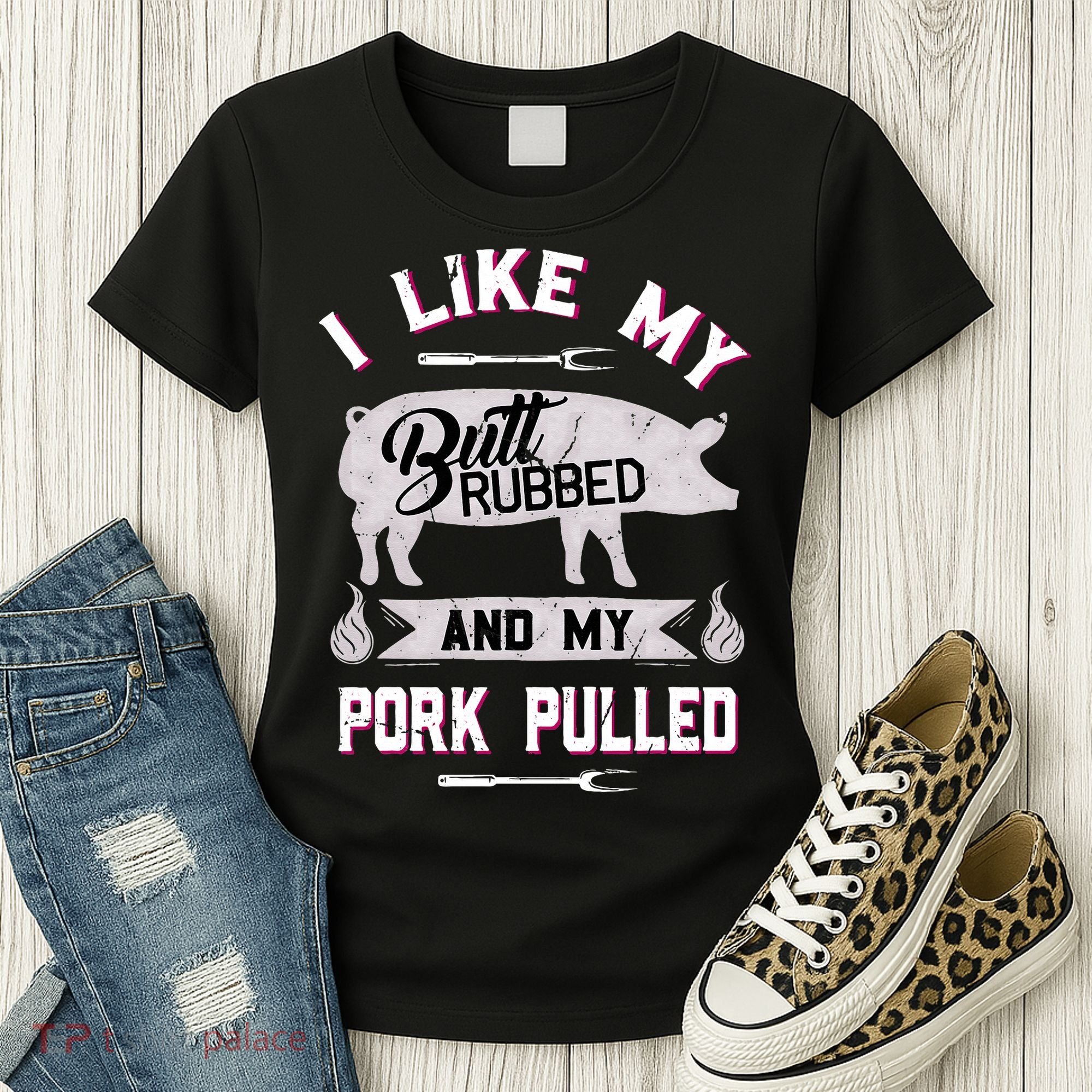 Funny BBQ Grilling Quote Pig Pulled Pork Women's T-Shirt