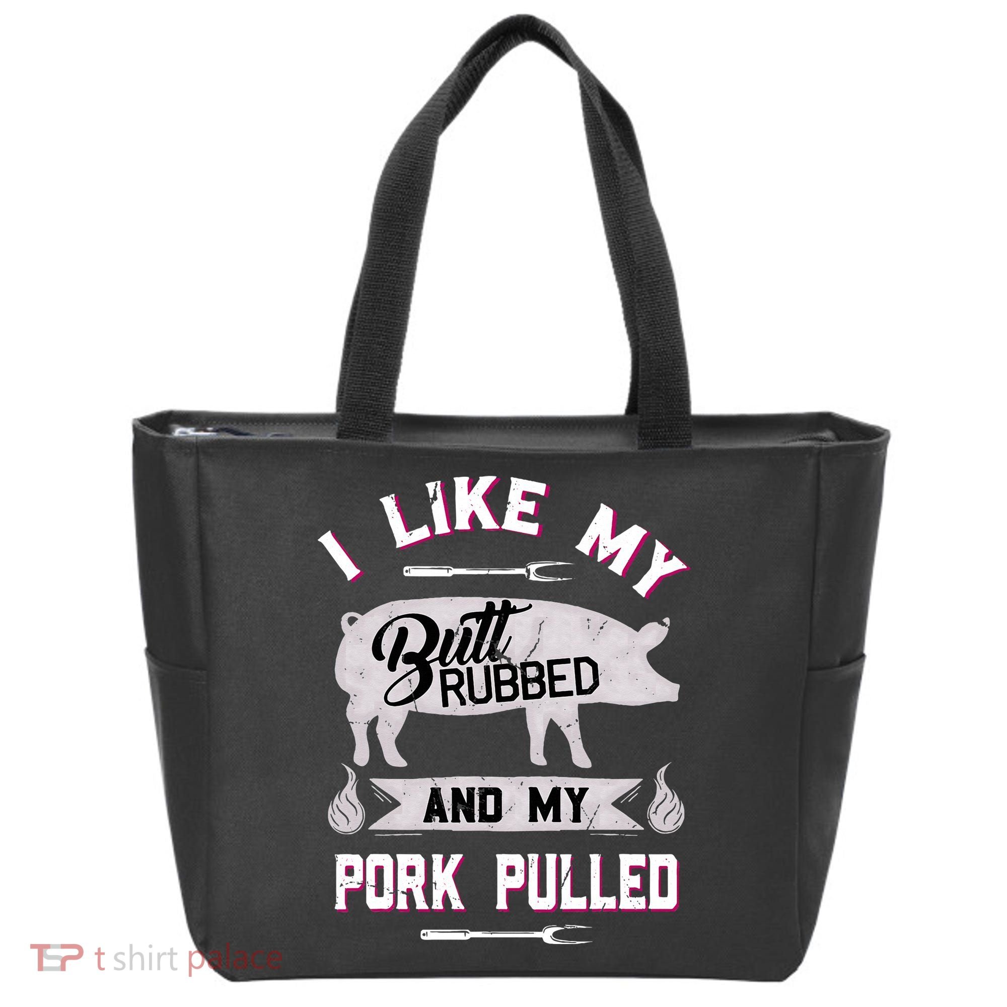 Funny BBQ Grilling Quote Pig Pulled Pork Tote Bag
